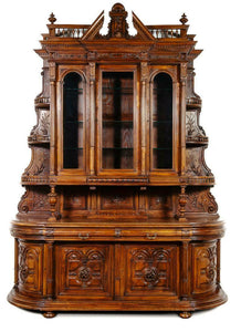 Antique Server, French Renaissance Revival Carved Walnut,19th Century, (1800's) Gorgeous!