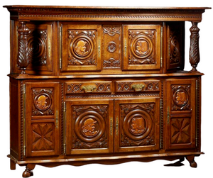 Antique Sideboard, Breton, French Provincial Carved Oak Sideboard, 20th C., Gorgeous!!