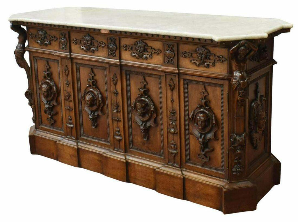 Antique Sideboard, Exceptional Renaissance Revival Walnut Sideboard,19th Century, 1800s!!!