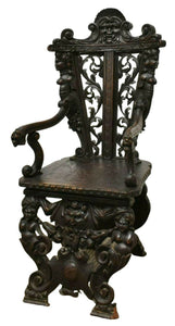 Armchair, Antique Carved, Renaissance Revival, Elaborate Chair!!!
