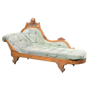 Antique  Méridienne Chaise, American Aesthetic, Carved Walnut Chaise, 19th century (1800s)! SALE ENDS ON FEBRUARY 15TH!!