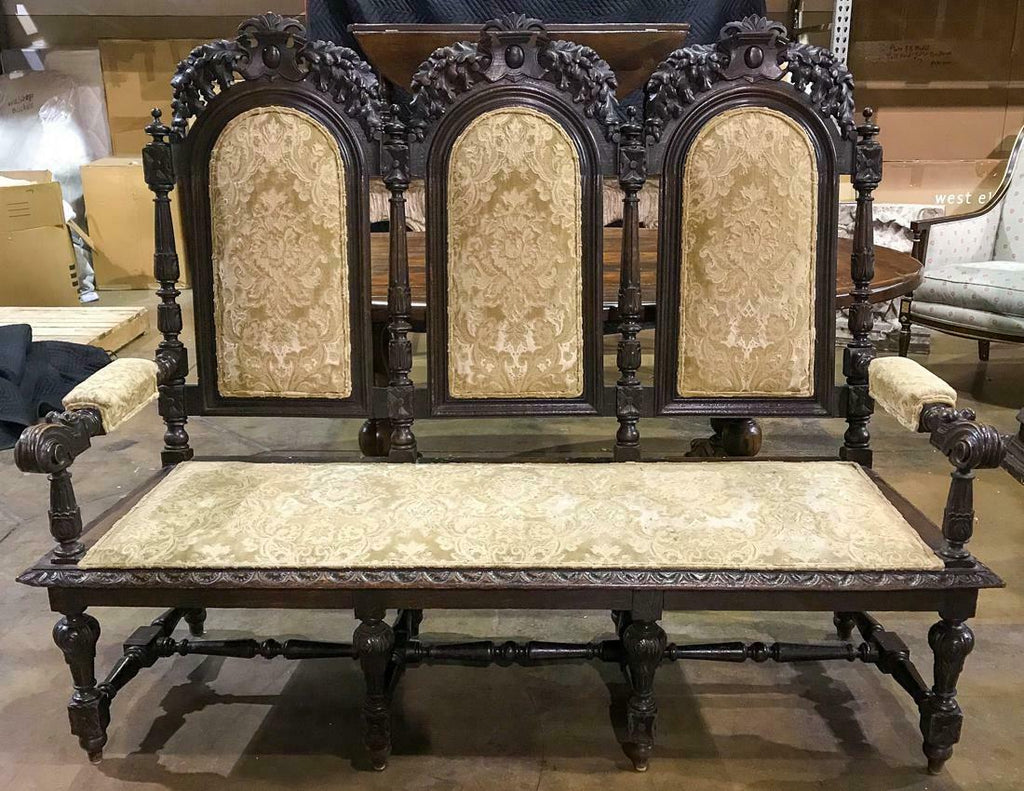 Settee/Hall Bench, French Henri II, 19th Century ( 1800s ), Charming Antique!