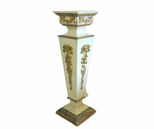 Wood Pedestal, French Style Painted, Gorgeous Vintage / Antique for Displaying Antiques and Treasures!