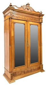 Antique Armoire, French Provincial, Fruitwood, Mirrored 1800's, Late 19th Century, Very Classy Piece!!