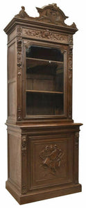 Antique Cabinet, Large French Henri II Style Carved Oak, 1800s, Handsome!!