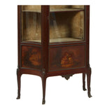 Vitrine, Louis XV Vernis Martin Style, Carved Walnut, Ormolu Mounted, Marble Top - Old Europe Antique Home Furnishings