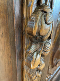 Sideboard, Cabinet, Spanish Renaissance Style Carved Oak Sideboard, Vin, 20th C. - Old Europe Antique Home Furnishings