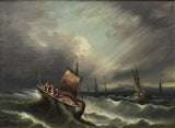 Painting, Oil, Canvas, Framed, Pair,(2) "Ships On Stormy Seas", Gorgeous! - Old Europe Antique Home Furnishings