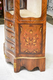 Cabinet / Vitrine, French Style, 3 Drawer, Display. Medium Wood Tone! - Old Europe Antique Home Furnishings