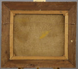 Antique Painting, Oil on Canvas, Canal Scene, Attrib. A.J. Madlener, 1800s!