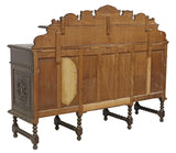 SPANISH RENAISSANCE REVIVAL CARVED OAK SIDEBOARD, early 1900s - Old Europe Antique Home Furnishings