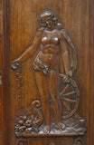 Antique Cabinet, French, Neoclassical Style, Finely Carved, Mahogany, 1800s!!
