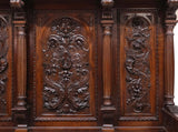 Antique Hall Bench, Italian Renaissance Revival, Carved Walnut, 19th C., 1800s!! - Old Europe Antique Home Furnishings
