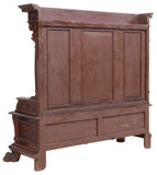 Antique Hall Bench, Italian Renaissance Revival, Carved Walnut, 19th C., 1800s!! - Old Europe Antique Home Furnishings