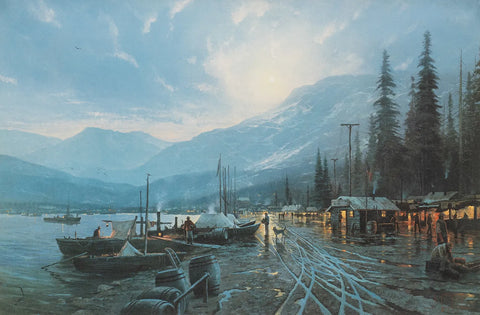 Lithograph, Thomas Kinkade “Dawson:The Yukon River” Signed Ltd Ed 205/750 Frame - Old Europe Antique Home Furnishings