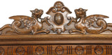 Antique Hall Tree, Italian Renaissance Revival, Carved Walnut, Dragons, C. 1900 - Old Europe Antique Home Furnishings