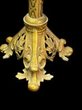 Candelabras, Candle Holder, Floor, French Brass Figural Grape Vine, 19th C, Pair