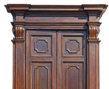 Antique Surround & Doors (3) Italian Renaiss. Style Walnut, Architectural 1800s!