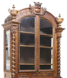 Antique Secretary, Bookcase, Fine French Henri II Style, Carved Oak, 1800's!