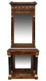 Antique Console & Pier Mirror, Empire, Continental, Gilt, Bronze, Ormolu, 1800s!