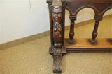 Antique Dining Table, Ren Sty., Carved Oak Extension, 120", L. 19th, E. 20th C