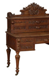 Antique Secretaire, French Henri II Style, Carved Oak , E. 20th C., H.- 54.5 in.