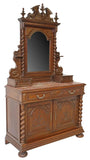 Antique Vanity, French Louis XIII Style, Walnut, Mirrored, Vanity, 19th C. 1800s!! - Old Europe Antique Home Furnishings