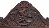 Antique Armchair, Spanish Renaissance Revival, Leather, Walnut , 19th C, 1800s