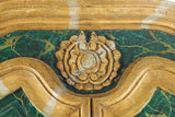 Antique Armoire, Continental, Polychrome, Marbelized, Green, Gold, 18-1900s!