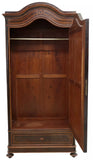 Antique Armoire, Mirrored, Italian, Inlaid Rosewood, 92.75"H, Cornice, E. 1900s - Old Europe Antique Home Furnishings