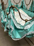 Antique Baby Cradle, Rare French, Brass Swinging Bassinet, 1800s, 19th C.!