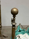 Antique Baby Cradle, Rare French, Brass Swinging Bassinet, 1800s, 19th C.!