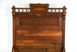 Antique Bed Frame, Victorian Eastlake, Walnut Full Bed, 19th C, 1800s, Handsome! - Old Europe Antique Home Furnishings