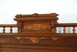 Antique Bed Frame, Victorian Eastlake, Walnut Full Bed, 19th C, 1800s, Handsome! - Old Europe Antique Home Furnishings