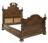 Antique Bedroom Set, Louis XIII Style, Set of 3, Bed, Stand, Dresser, 1800s! - Old Europe Antique Home Furnishings