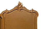 Antique Bedstead, French Louis XV Style, Rare, King, Gilt Painted Rococo 19th C