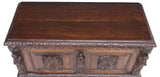 Antique Blanket Chest, Coffer, Stand, English Renaissance Revival, Oak, 1800s!