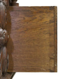Antique Bonnetiere, French Henri II Style, Carved Oak, Crest, Foliates, 1800's! - Old Europe Antique Home Furnishings
