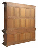 Antique Bookcase, Breakfront, Monumental, French, Walnut, Beveled Glass, 1800s! - Old Europe Antique Home Furnishings