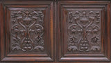 Antique Bookcase, Cabinet, French Henri II, Carved Oak, Stepback Display, 1800s