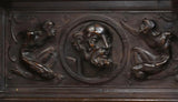 Antique Bookcase, Spanish, Library, Highly Carved & Painted, Walnut, 1800s! - Old Europe Antique Home Furnishings