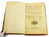 Antique Books, Large Antiquarian, (2 Vol.) Jean Domat 'Les Lois Civiles,' C.1771 - Old Europe Antique Home Furnishings