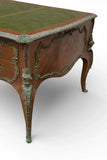 Antique Bureau Plat Desk, Large French, Ormolu Mounted, Green Leather Top, 69” - Old Europe Antique Home Furnishings