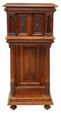 Antique Cabinet French Neoclassical, Carved, Walnut, On Stand, Figural, E. 1900s - Old Europe Antique Home Furnishings