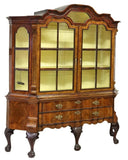 Antique Cabinet, Dutch, Walnut, Display, Glass Doors, 18th / 19th C, 1700s!! - Old Europe Antique Home Furnishings