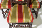 Antique Chairs, Dining, Louis XIII Style, Barley Twist, Set of Six, E. 1900's!