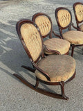 Antique Chairs, Parlor, American Victorian Walnut, Set of Six, 4 Side, 1800s!! - Old Europe Antique Home Furnishings