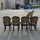 Antique Chairs, Parlor, American Victorian Walnut, Set of Six, 4 Side, 1800s!! - Old Europe Antique Home Furnishings