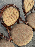 Antique Chairs, Parlor, American Victorian Walnut, Set of Six, 4 Side, 1800s!! - Old Europe Antique Home Furnishings