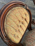 Antique Chairs, Parlor, American Victorian Walnut, Set of Six, 4 Side, 1800s!! - Old Europe Antique Home Furnishings